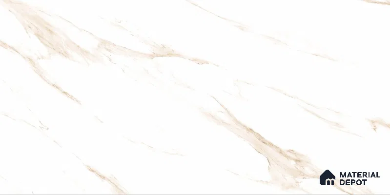 Marble Floor & Wall Tile TL 12720 Afyon Brown 4 ft x 2 ft Glossy Finish Vitrified Tile - 8 mm | 9 Random Design