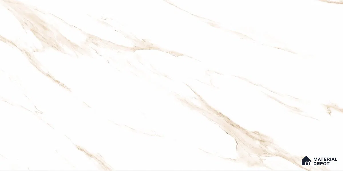 Marble Floor & Wall Tile TL 12720 Afyon Brown 4 ft x 2 ft Glossy Finish Vitrified Tile - 8 mm | 9 Random Design