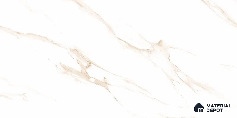 Marble Floor & Wall Tile TL 12720 Afyon Brown 4 ft x 2 ft Glossy Finish Vitrified Tile - 8 mm | 9 Random Design