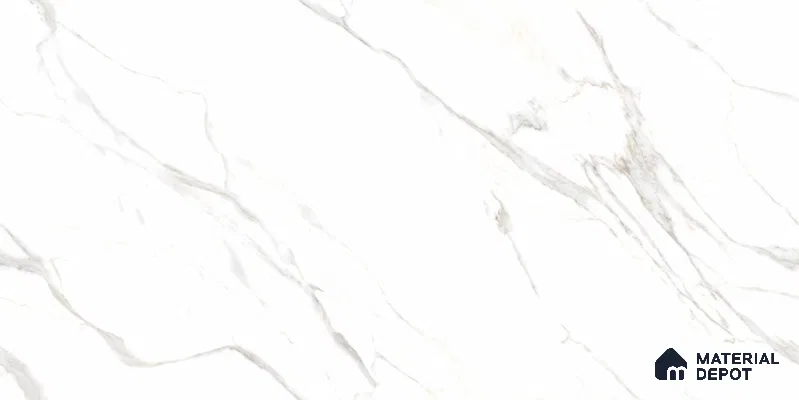 Endless Marble Floor & Wall Tile TL 12730 Crystal Statuario 4 ft x 2 ft Glossy Finish Vitrified Tile - 8 mm | 4 Random Design