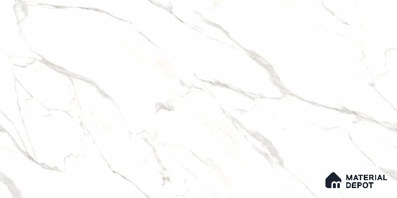 Endless Marble Floor & Wall Tile TL 12730 Crystal Statuario 4 ft x 2 ft Glossy Finish Vitrified Tile - 8 mm | 4 Random Design