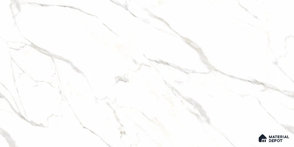 Endless Marble Floor & Wall Tile TL 12730 Crystal Statuario 4 ft x 2 ft Glossy Finish Vitrified Tile - 8 mm | 4 Random Design