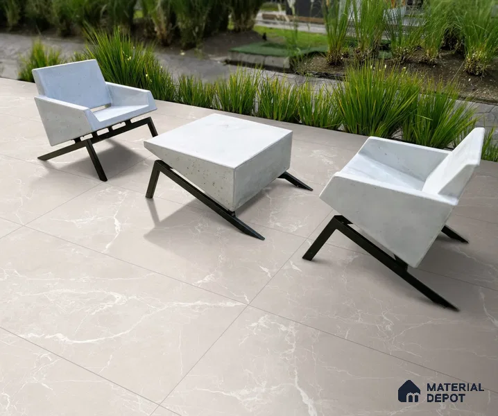 Marble Wall & Floor Tile TL 13433 Crystal Prime Argent 4 ft x 2 ft Glossy Finish Vitrified Tile - 9 mm | 3 Random Design | Suitable For Kitchen, Bathroom, Balcony