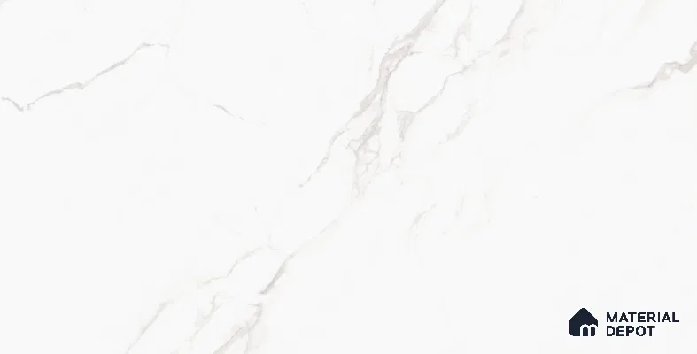 Marble Wall & Floor Tile TL 13429 Marc Statuario Base 4 ft x 2 ft Matte Finish Vitrified Tile - 9 mm | Suitable For Kitchen, Bathroom, Balcony