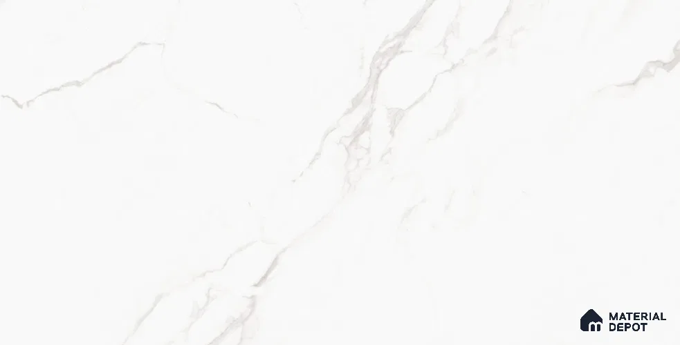 Marble Wall & Floor Tile TL 13429 Marc Statuario Base 4 ft x 2 ft Matte Finish Vitrified Tile - 9 mm | Suitable For Kitchen, Bathroom, Balcony