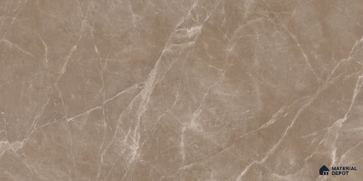 Marble Floor & Wall Tile TL 12706 B Rovat Brown 4 ft x 2 ft Glossy Finish Vitrified Tile - 9 mm | 5 Random Design