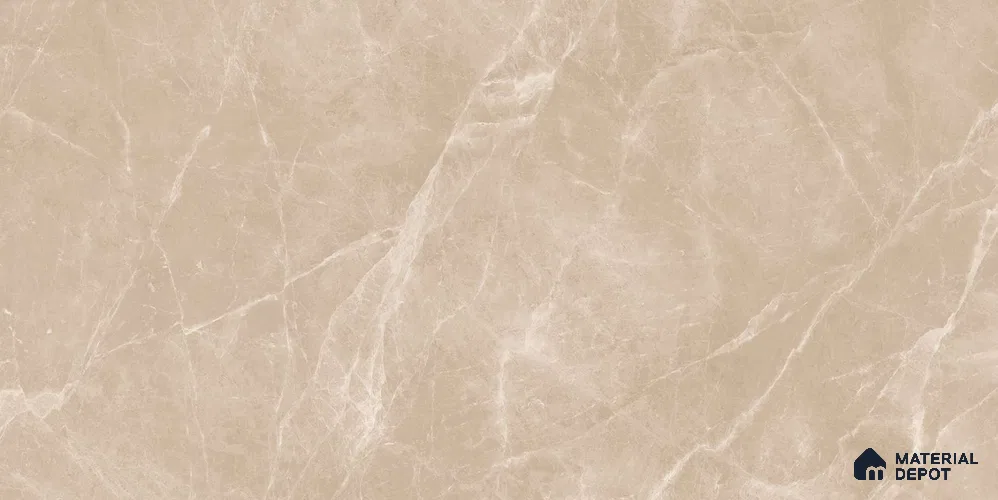 Marble Floor & Wall Tile TL 12706 Rovat Beige 4 ft x 2 ft Glossy Finish Vitrified Tile - 9 mm | 5 Random Design