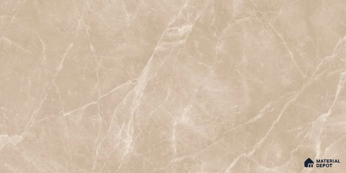 Marble Floor & Wall Tile TL 12706 Rovat Beige 4 ft x 2 ft Glossy Finish Vitrified Tile - 9 mm | 5 Random Design