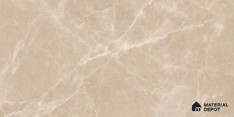 Marble Floor & Wall Tile TL 12706 Rovat Beige 4 ft x 2 ft Glossy Finish Vitrified Tile - 9 mm | 5 Random Design