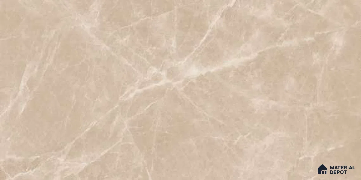 Marble Floor & Wall Tile TL 12706 Rovat Beige 4 ft x 2 ft Glossy Finish Vitrified Tile - 9 mm | 5 Random Design