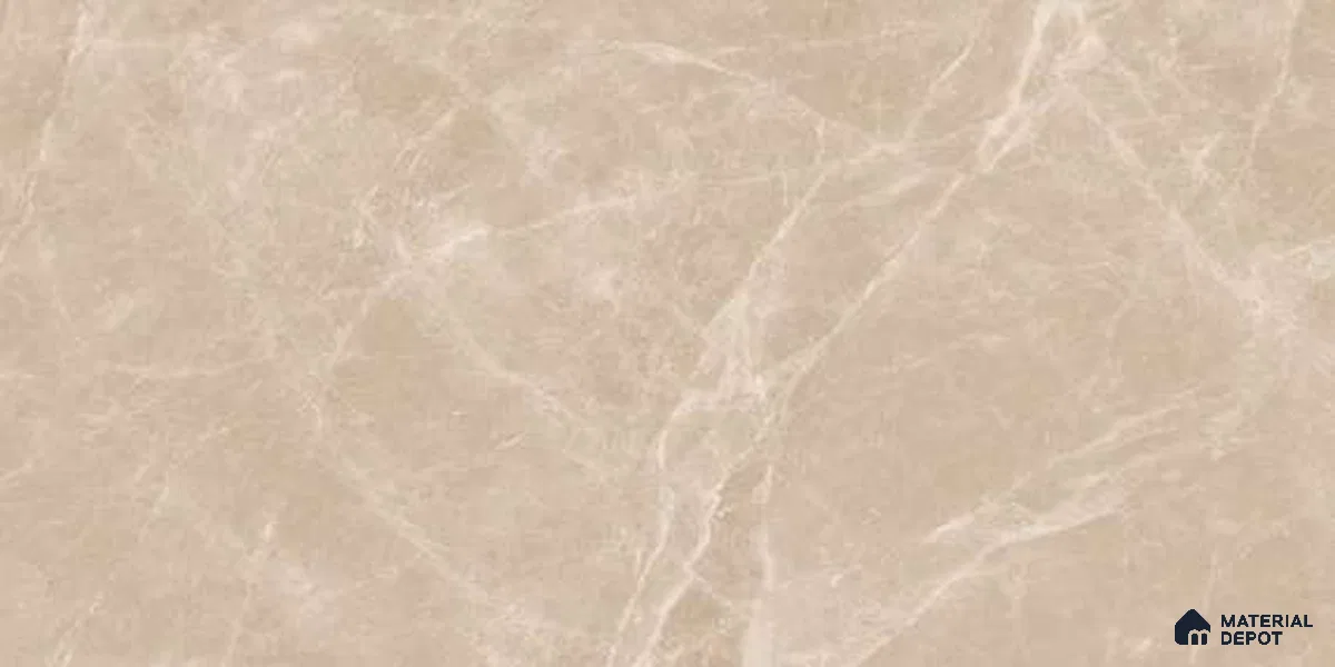 Marble Floor & Wall Tile TL 12706 Rovat Beige 4 ft x 2 ft Glossy Finish Vitrified Tile - 9 mm | 5 Random Design