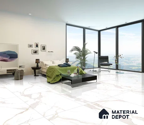 Marble Floor & Wall Tile TL 12698 Clot Satvario 4 ft x 2 ft Glossy Finish Vitrified Tile - 9 mm | 6 Random Design
