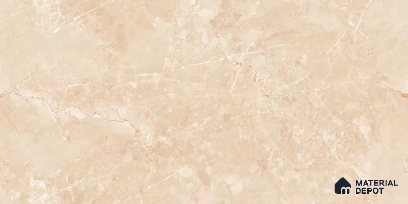 Marble Floor & Wall Tile TL 12715 Infy Ivory 4 ft x 2 ft Glossy Finish Vitrified Tile - 9 mm | 4 Random Design
