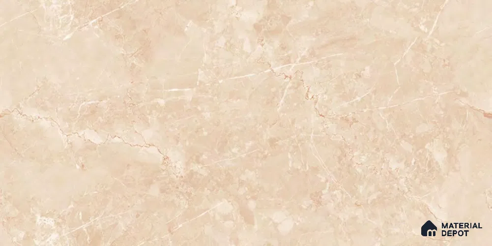 Marble Floor & Wall Tile TL 12715 Infy Ivory 4 ft x 2 ft Glossy Finish Vitrified Tile - 9 mm | 4 Random Design