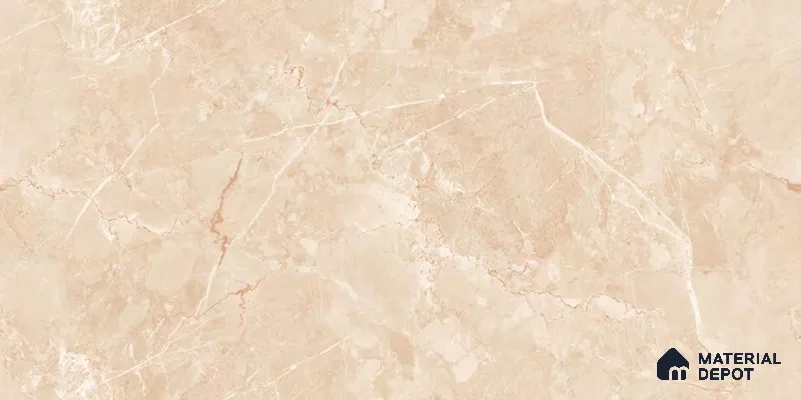 Marble Floor & Wall Tile TL 12715 Infy Ivory 4 ft x 2 ft Glossy Finish Vitrified Tile - 9 mm | 4 Random Design