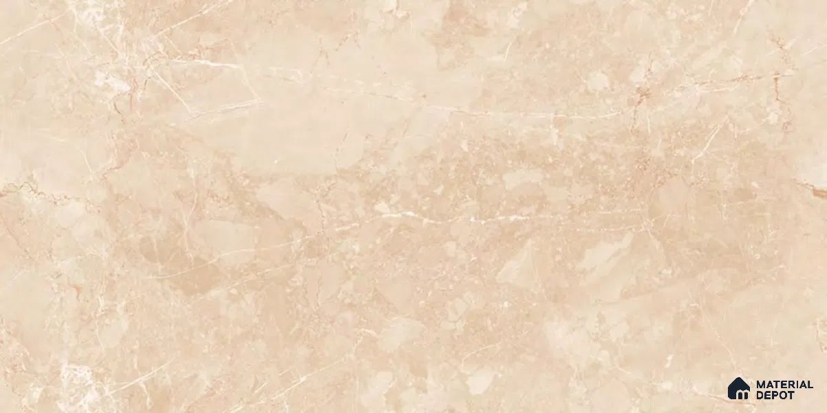 Marble Floor & Wall Tile TL 12715 Infy Ivory 4 ft x 2 ft Glossy Finish Vitrified Tile - 9 mm | 4 Random Design