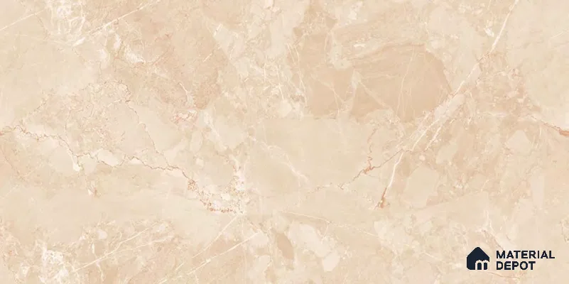Marble Floor & Wall Tile TL 12715 Infy Ivory 4 ft x 2 ft Glossy Finish Vitrified Tile - 9 mm | 4 Random Design