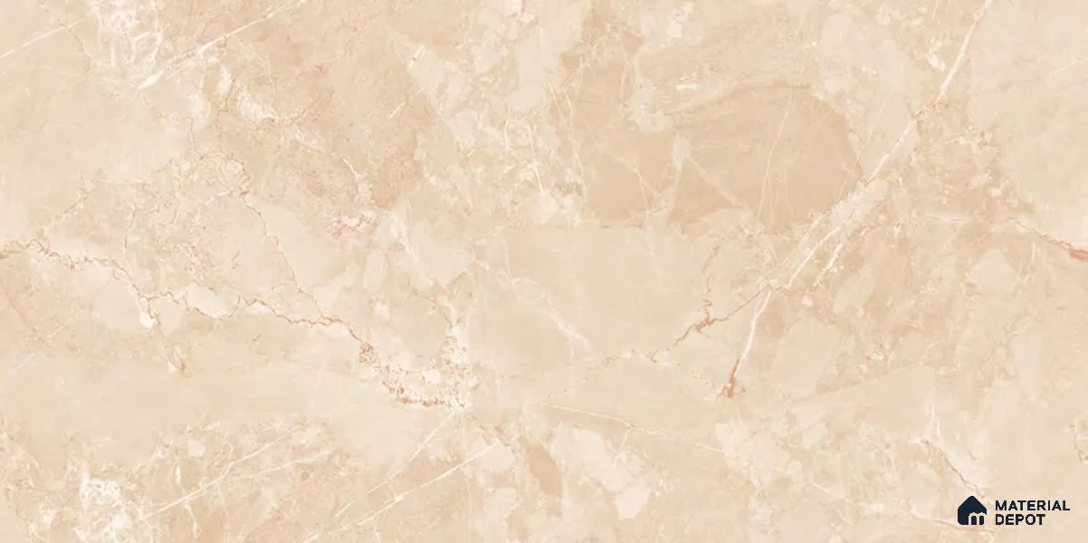 Marble Floor & Wall Tile TL 12715 Infy Ivory 4 ft x 2 ft Glossy Finish Vitrified Tile - 9 mm | 4 Random Design