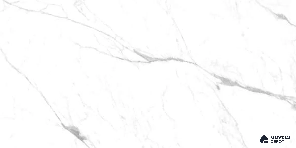 Marble Floor & Wall Tile TL 12700 Liski Statuario 4 ft x 2 ft Glossy Finish Vitrified Tile - 9 mm | 6 Random Design