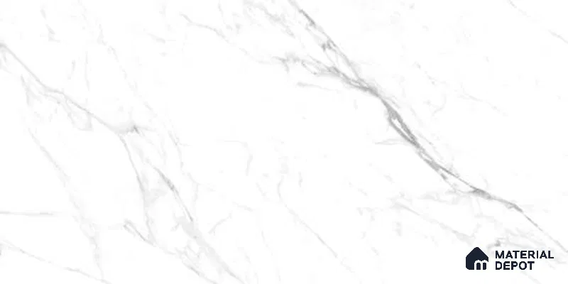 Marble Floor & Wall Tile TL 12700 Liski Statuario 4 ft x 2 ft Glossy Finish Vitrified Tile - 9 mm | 6 Random Design