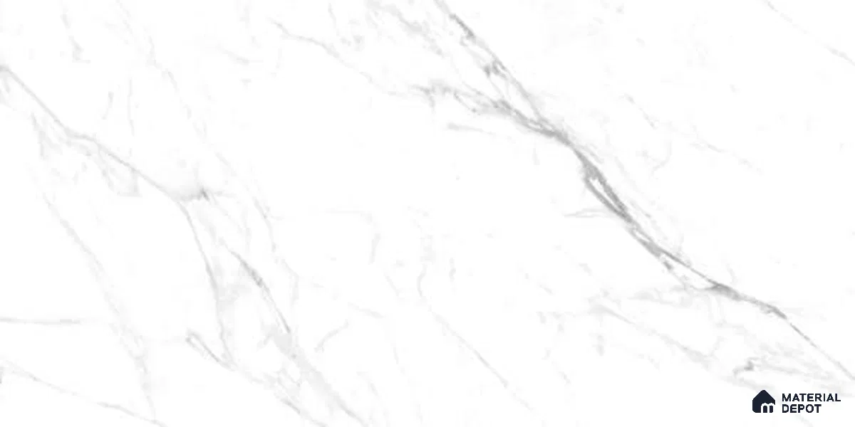 Marble Floor & Wall Tile TL 12700 Liski Statuario 4 ft x 2 ft Glossy Finish Vitrified Tile - 9 mm | 6 Random Design