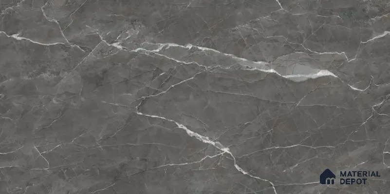 Marble Floor & Wall Tile TL 12714 Infy Grey 4 ft x 2 ft Glossy Finish Vitrified Tile - 9 mm | 3 Random Design