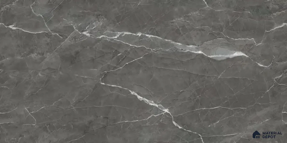 Marble Floor & Wall Tile TL 12714 Infy Grey 4 ft x 2 ft Glossy Finish Vitrified Tile - 9 mm | 3 Random Design