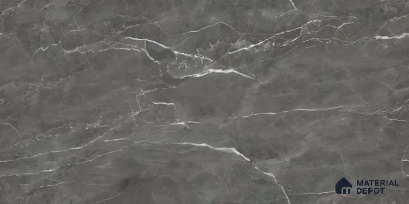 Marble Floor & Wall Tile TL 12714 Infy Grey 4 ft x 2 ft Glossy Finish Vitrified Tile - 9 mm | 3 Random Design