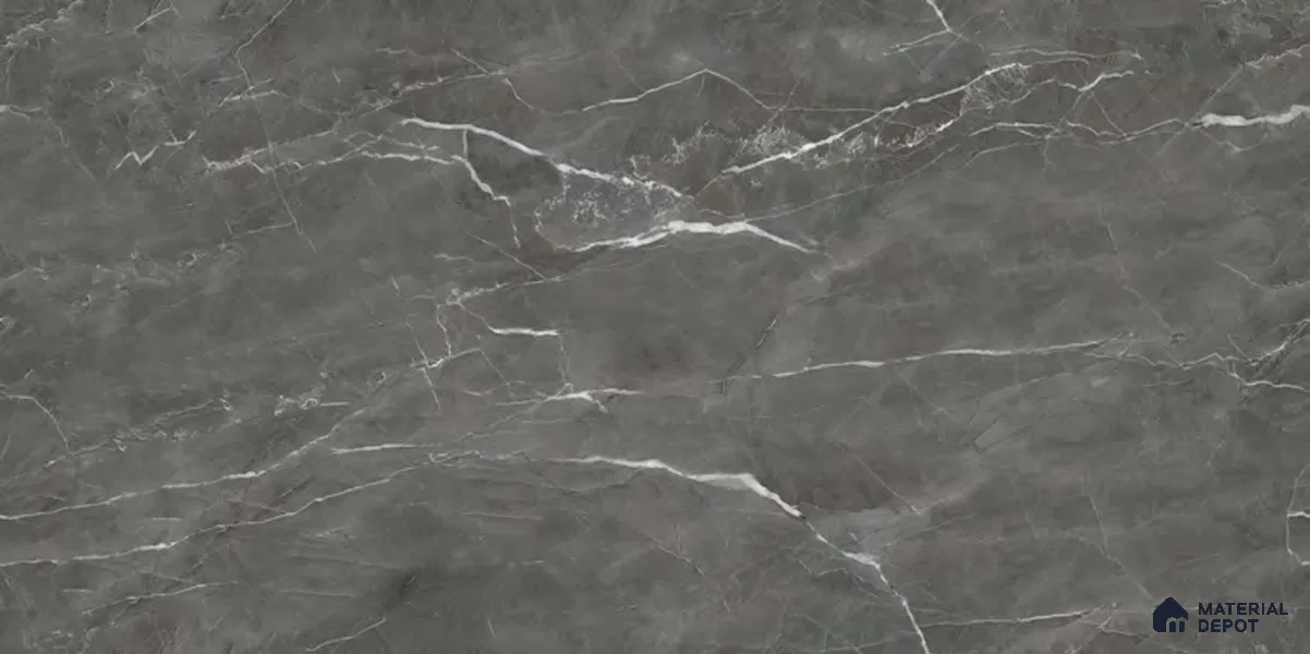 Marble Floor & Wall Tile TL 12714 Infy Grey 4 ft x 2 ft Glossy Finish Vitrified Tile - 9 mm | 3 Random Design