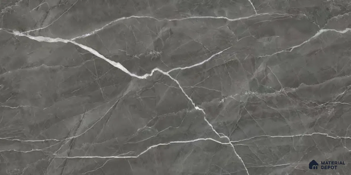 Marble Floor & Wall Tile TL 12714 Infy Grey 4 ft x 2 ft Glossy Finish Vitrified Tile - 9 mm | 3 Random Design