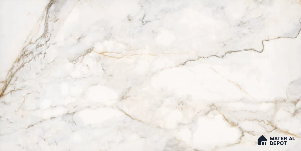 Marble Floor & Wall Tile TL 12781 Eagle Gold 4 ft x 2 ft Carving Matte Finish Vitrified Tile - 9 mm | 6 Random Design