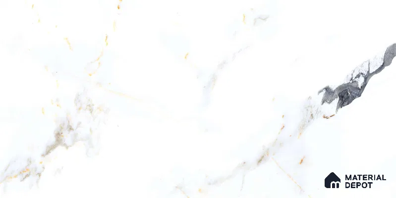 Marble Floor & Wall Tile TL 12699 Glacier Snowflake 4 ft x 2 ft Glossy Finish Vitrified Tile - 9 mm | 4 Random Design