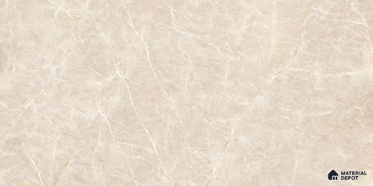Marble Floor & Wall Tile TL 12747 Rocher Ivory 4 ft x 2 ft Carving Matte Finish Vitrified Tile - 9 mm | 4 Random Design