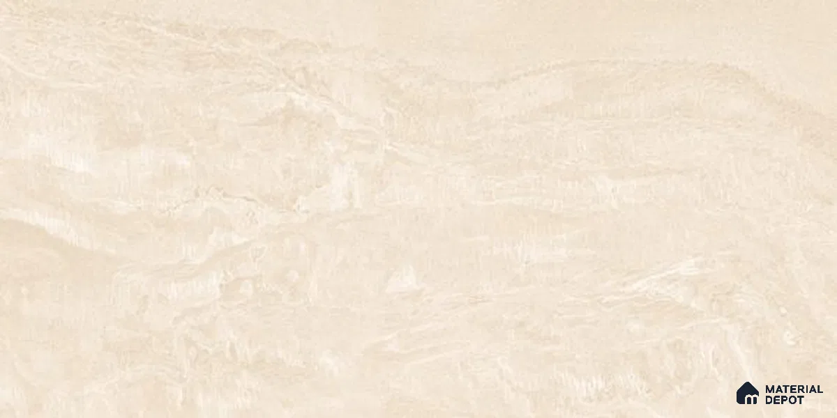 Marble Floor & Wall Tile TL 12703 Arctic Beige 4 ft x 2 ft Glossy Finish Vitrified Tile - 9 mm | 6 Random Design