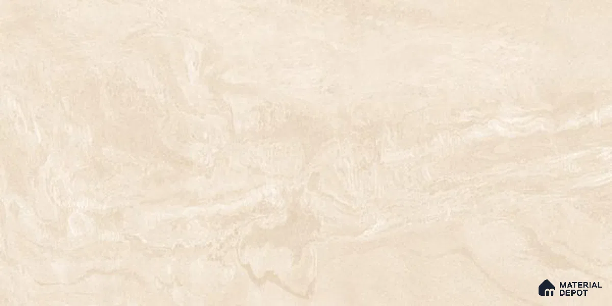 Marble Floor & Wall Tile TL 12703 Arctic Beige 4 ft x 2 ft Glossy Finish Vitrified Tile - 9 mm | 6 Random Design