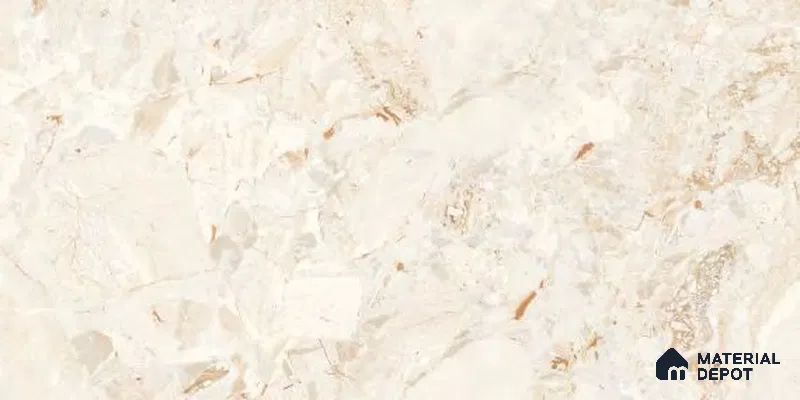 Marble Floor & Wall Tile TL 12707 B Rebbeca Cream 4 ft x 2 ft Glossy Finish Vitrified Tile - 9 mm | 3 Random Design
