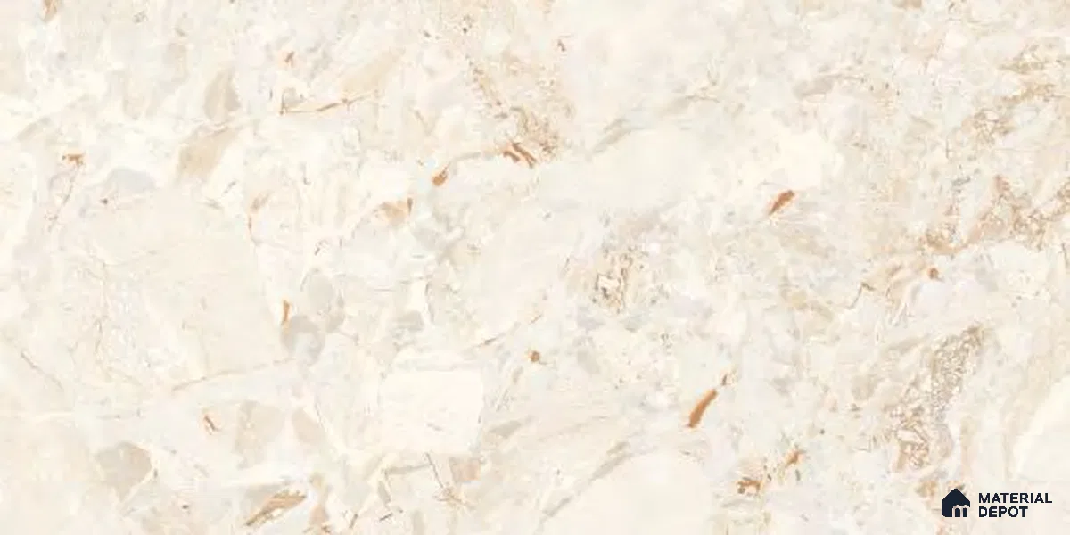 Marble Floor & Wall Tile TL 12707 B Rebbeca Cream 4 ft x 2 ft Glossy Finish Vitrified Tile - 9 mm | 3 Random Design