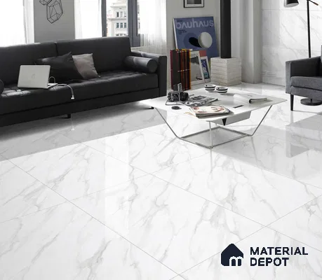 Marble Floor & Wall Tile TL 12697 B Alicante Smoke 4 ft x 2 ft Glossy Finish Vitrified Tile - 9 mm | 4 Random Design