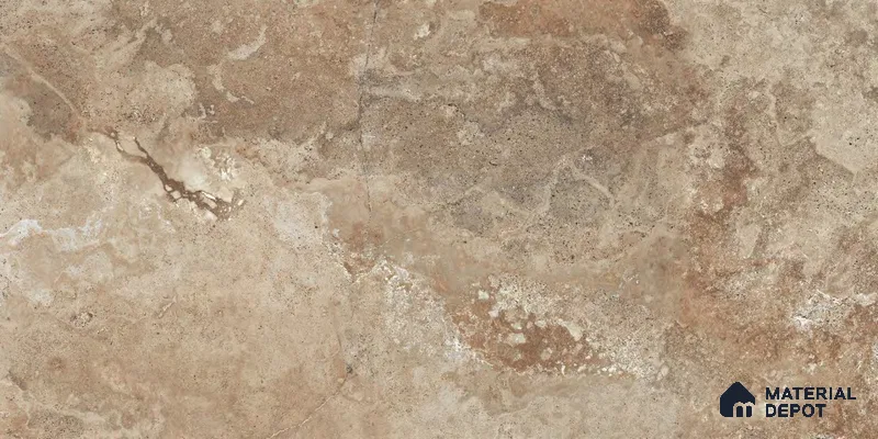 Marble Floor & Wall Tile TL 12711 B Raw Brown 4 ft x 2 ft Glossy Finish Vitrified Tile - 9 mm | 4 Random Design
