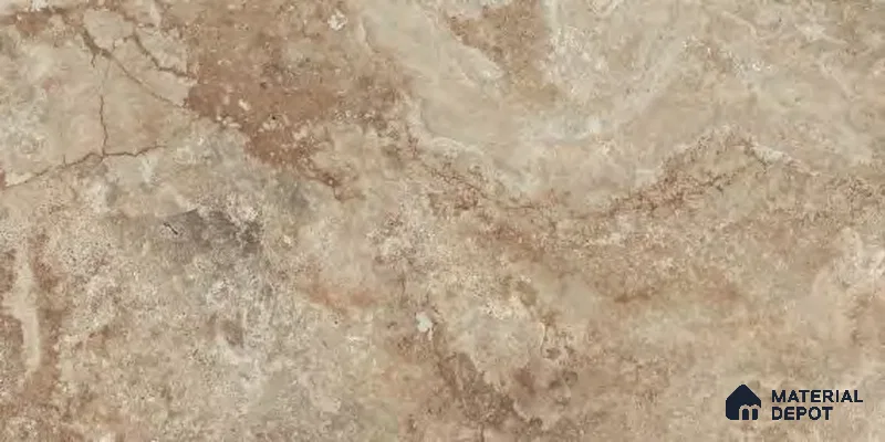 Marble Floor & Wall Tile TL 12711 B Raw Brown 4 ft x 2 ft Glossy Finish Vitrified Tile - 9 mm | 4 Random Design
