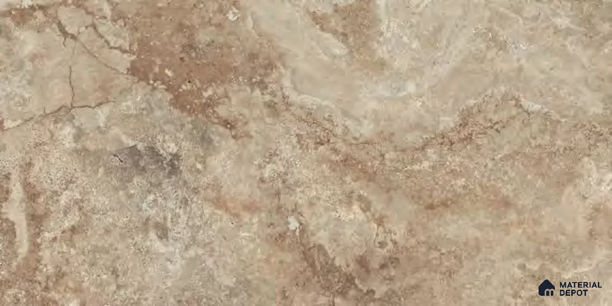 Marble Floor & Wall Tile TL 12711 B Raw Brown 4 ft x 2 ft Glossy Finish Vitrified Tile - 9 mm | 4 Random Design