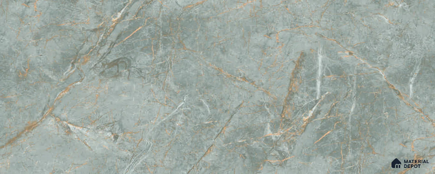 Marble Floor & Wall Tile TL 12785 D Zorani Aqua 4 ft x 2 ft Carving Matte Finish Vitrified Tile - 9 mm | 6 Random Design