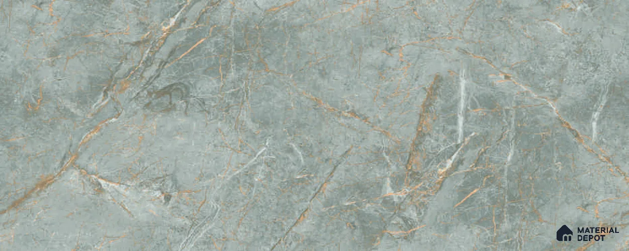 Marble Floor & Wall Tile TL 12785 D Zorani Aqua 4 ft x 2 ft Carving Matte Finish Vitrified Tile - 9 mm | 6 Random Design