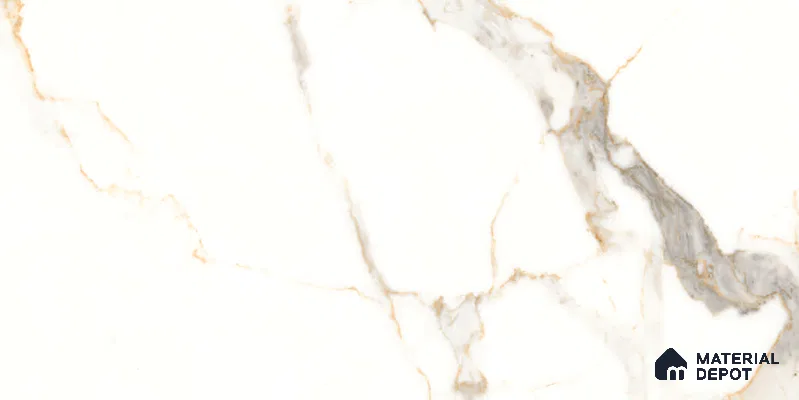 Marble Floor & Wall Tile TL 12782 Gravel Satavario 4 ft x 2 ft Carving Matte Finish Vitrified Tile - 9 mm | 6 Random Design