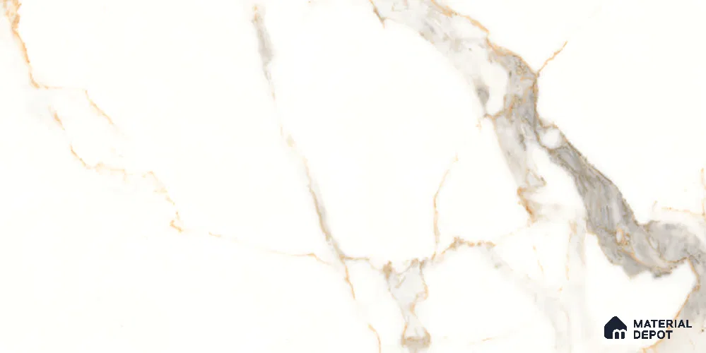 Marble Floor & Wall Tile TL 12782 Gravel Satavario 4 ft x 2 ft Carving Matte Finish Vitrified Tile - 9 mm | 6 Random Design