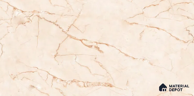 Marble Floor & Wall Tile TL 12713 Infy Crema 4 ft x 2 ft Glossy Finish Vitrified Tile - 9 mm | 3 Random Design