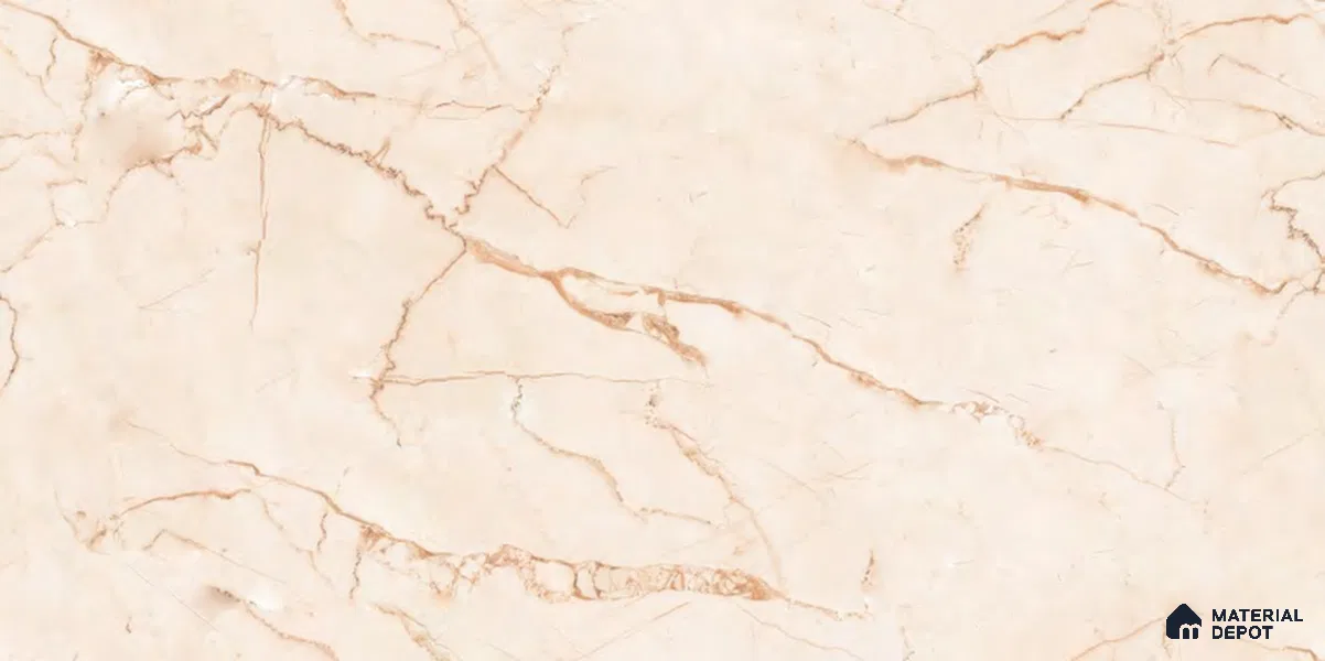 Marble Floor & Wall Tile TL 12713 Infy Crema 4 ft x 2 ft Glossy Finish Vitrified Tile - 9 mm | 3 Random Design