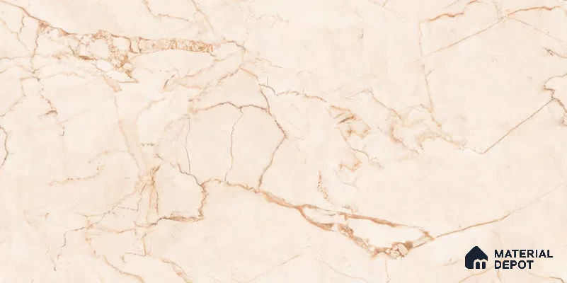 Marble Floor & Wall Tile TL 12713 Infy Crema 4 ft x 2 ft Glossy Finish Vitrified Tile - 9 mm | 3 Random Design