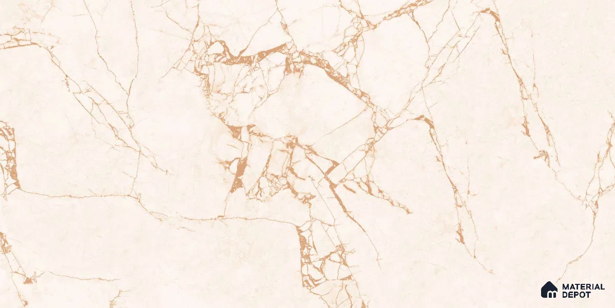 Marble Floor & Wall Tile TL 12702 B Sisiliya Crema 4 ft x 2 ft Glossy Finish Vitrified Tile - 9 mm | 3 Random Design