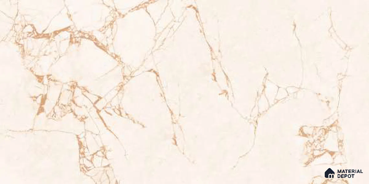 Marble Floor & Wall Tile TL 12702 B Sisiliya Crema 4 ft x 2 ft Glossy Finish Vitrified Tile - 9 mm | 3 Random Design